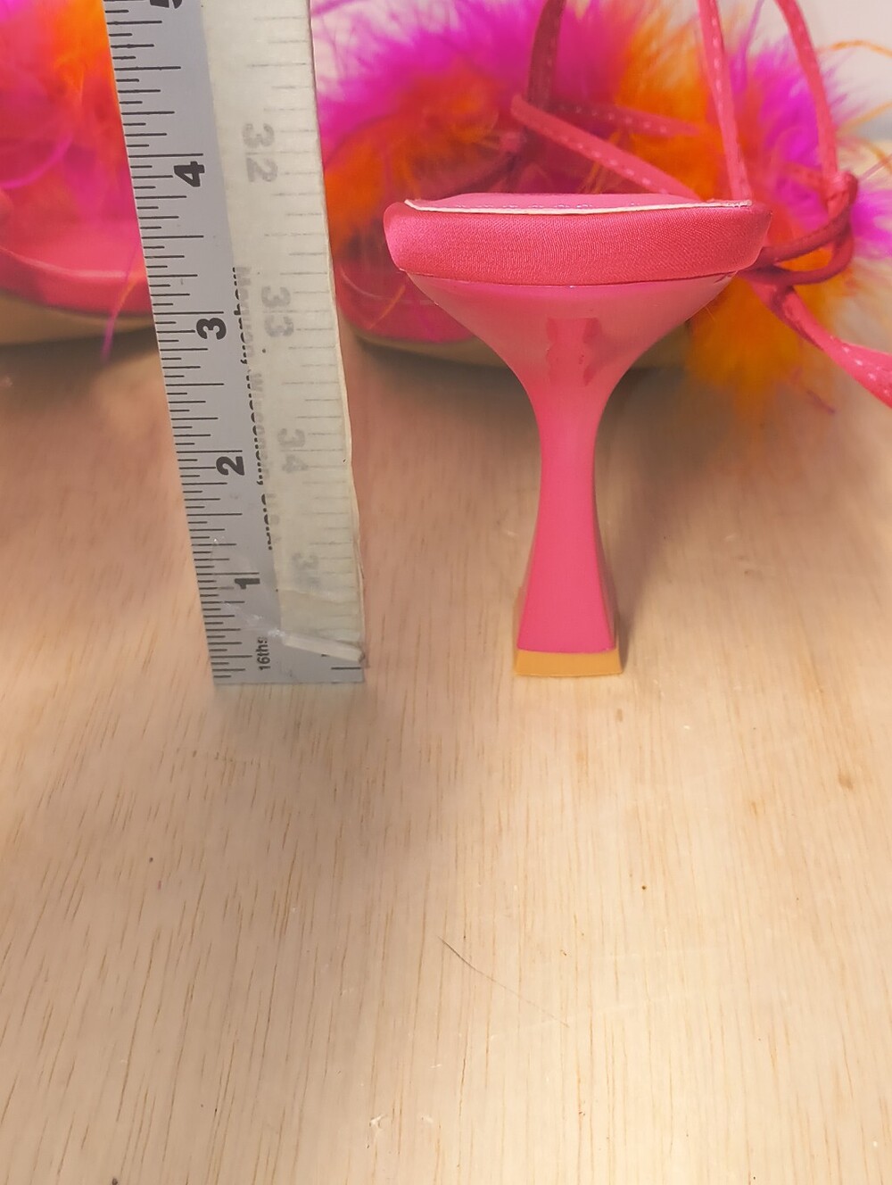 New York & Company Women's Georgia Lace-up Heel Sandals In Hot Pink & Orange 11 - Picture 9 of 11